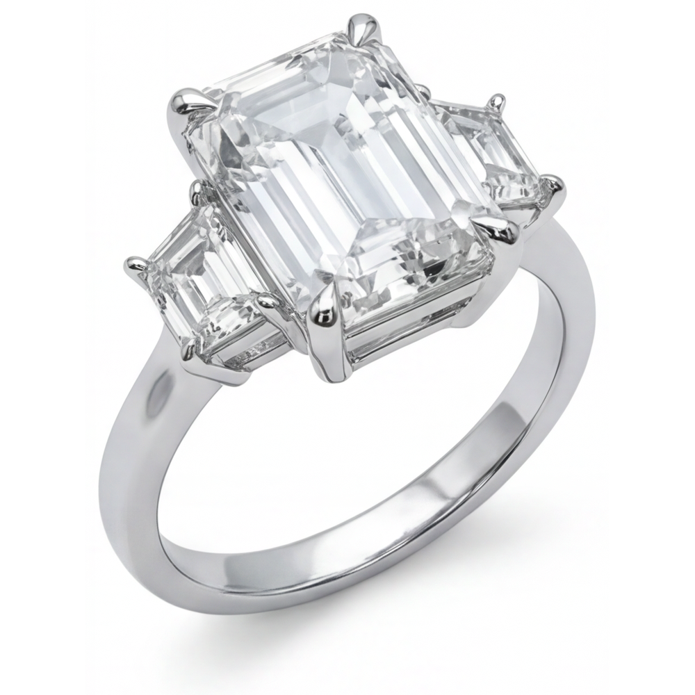 7 Karat Smaragd-Echt Diamantring
