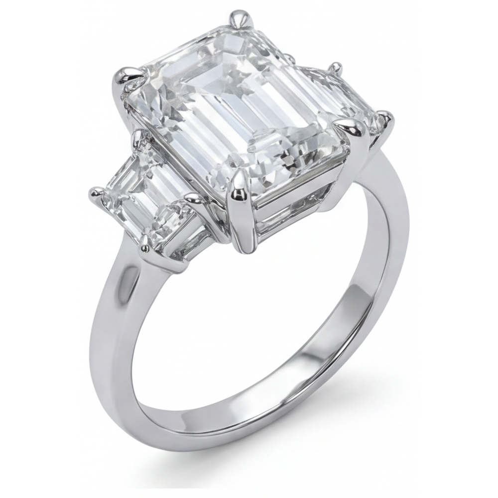 7 Karat Smaragd-Echt Diamantring