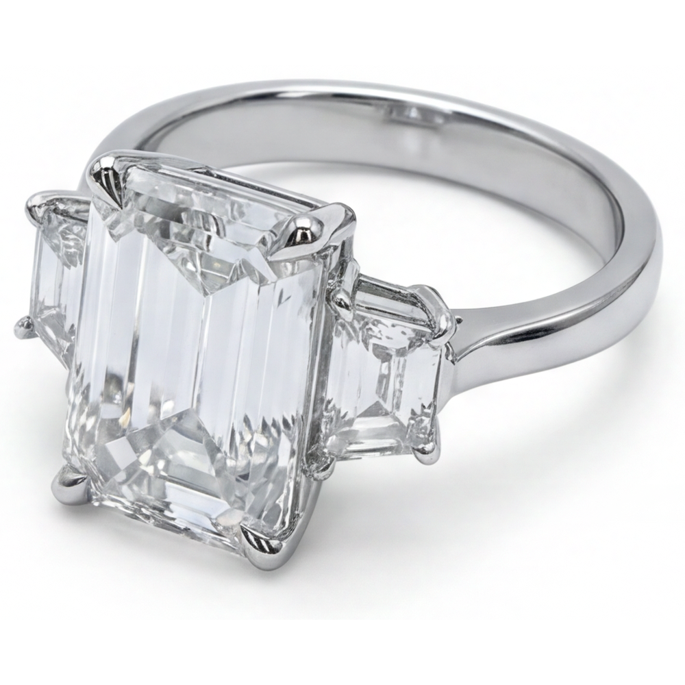 7 Karat Smaragd-Echt Diamantring