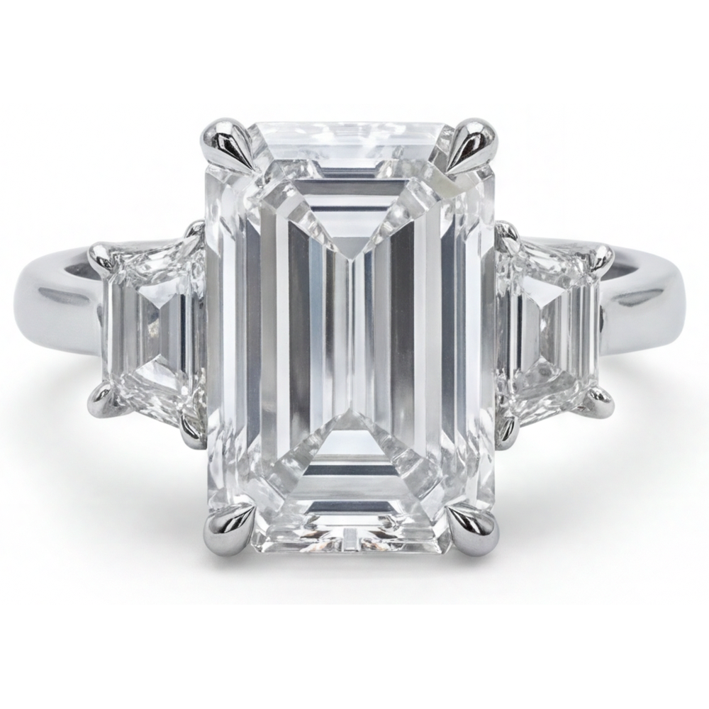 7 Karat Smaragd-Echt Diamantring