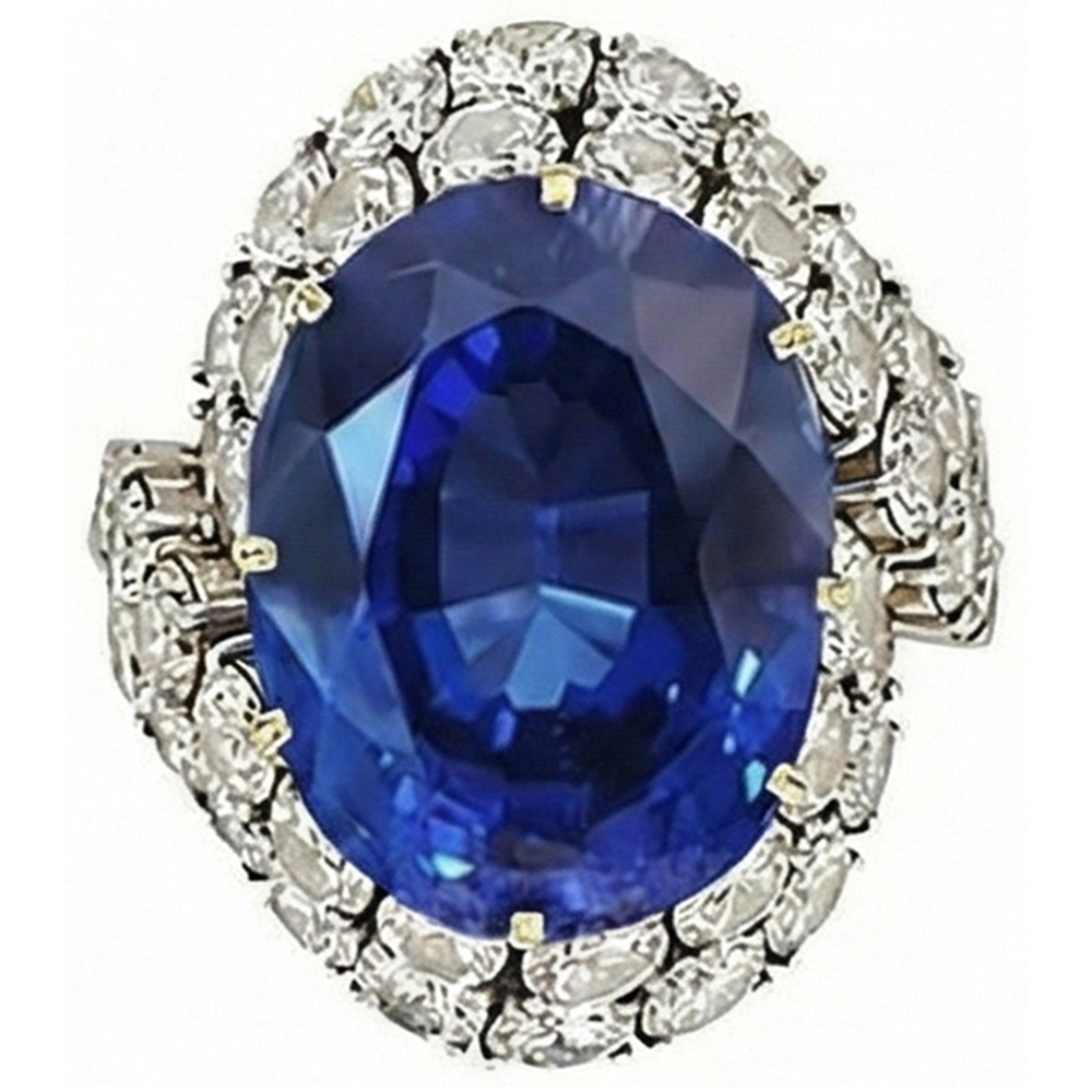 echter oval diamant 14Karat ring Detailansicht