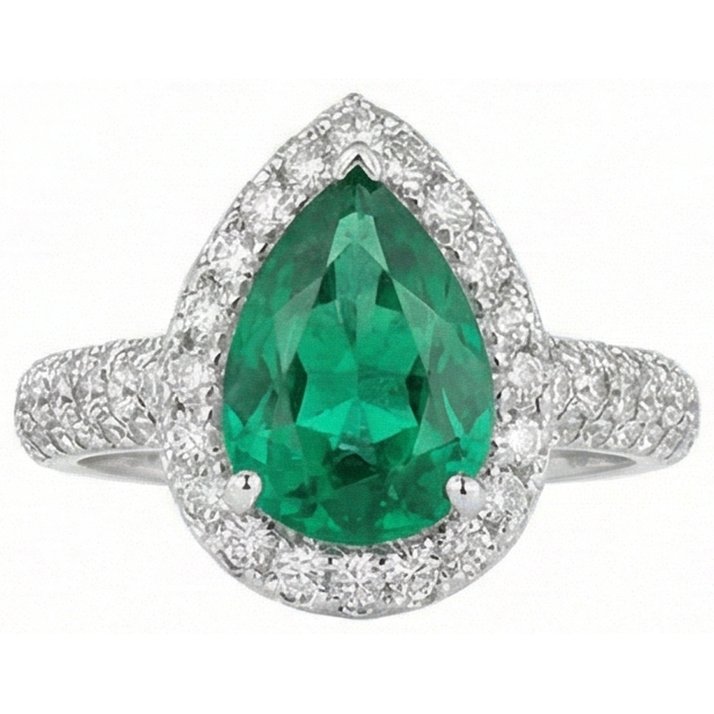 echter round diamant 7.35Karat ring Detailansicht