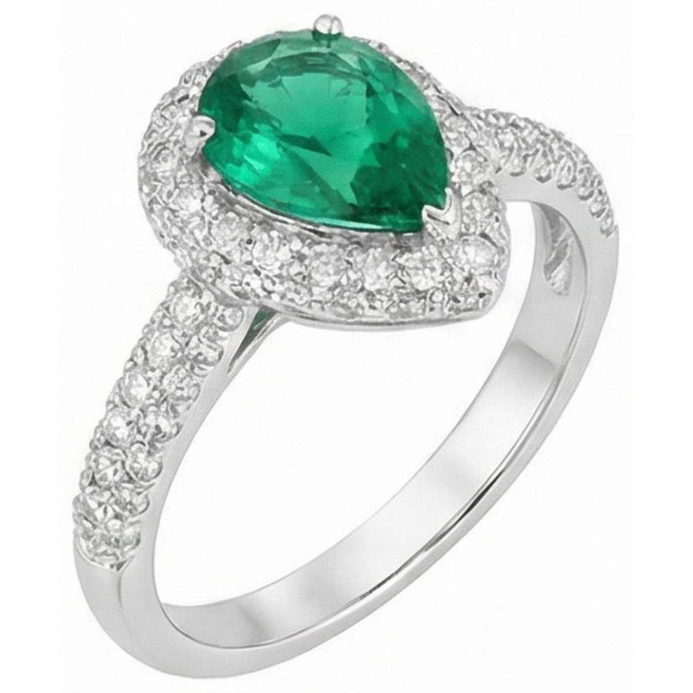echter round diamant 7.35Karat ring Draufsicht
