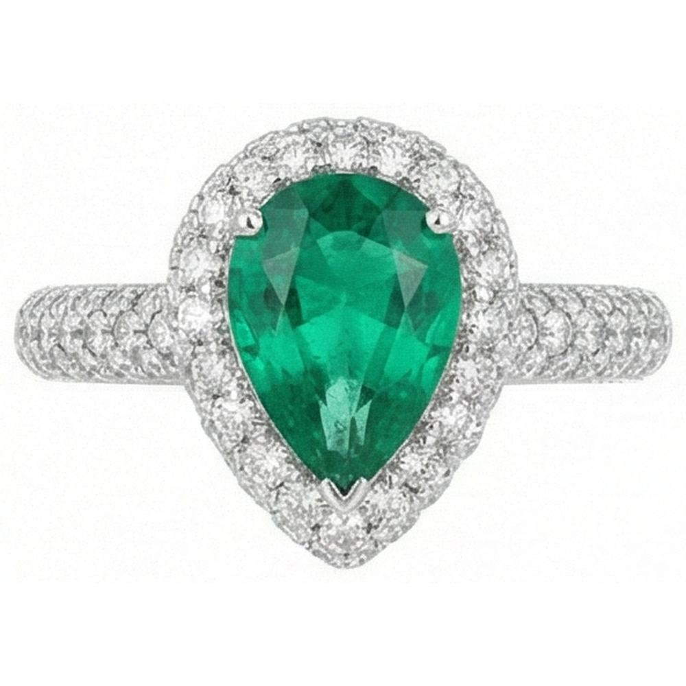 echter round diamant 7.35Karat ring Profilansicht