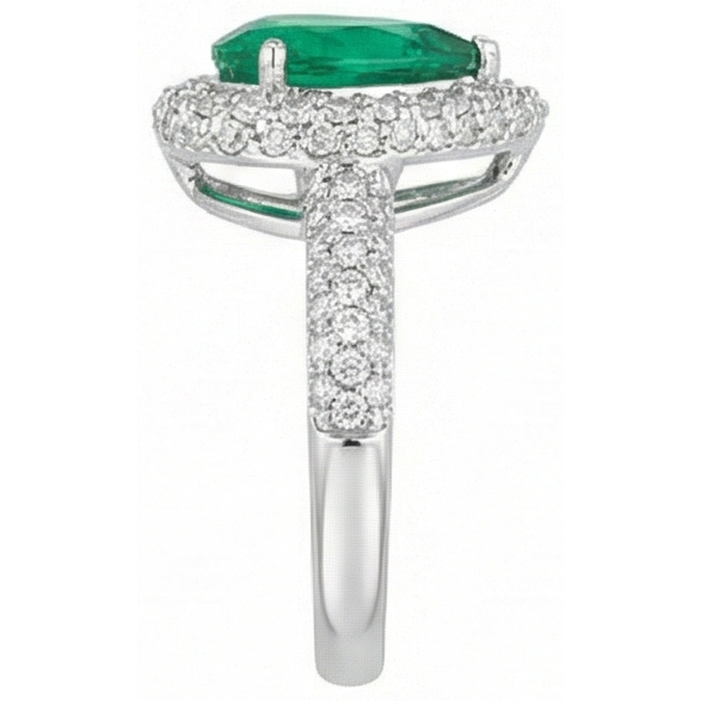 echter round diamant 7.35Karat ring auf Weiß