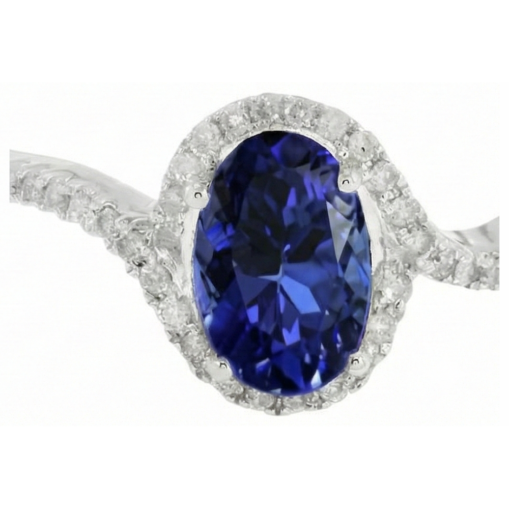 echter oval diamant 7.75Karat ring Draufsicht