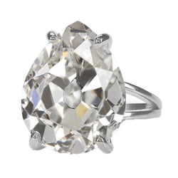 Solitär-Verlobungsring 14K Weißgold – Brillant Old Mine Cut 7