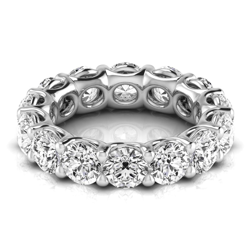 Edler Diamant Eternity Band 7-Karat 14 Karat Weißgold – Frontansicht