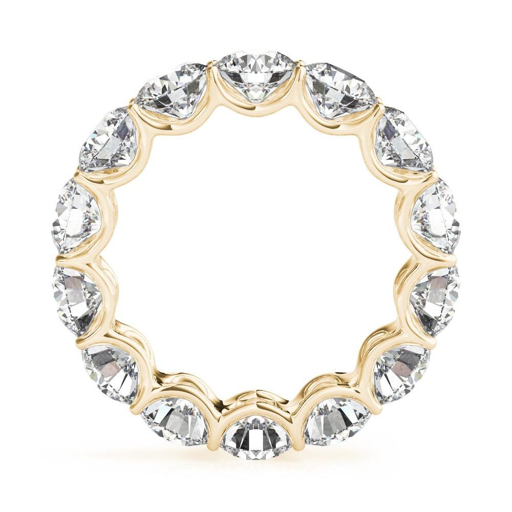 Eternity Band 14K Gelbgold mit Edler Diamant – Seitenansicht