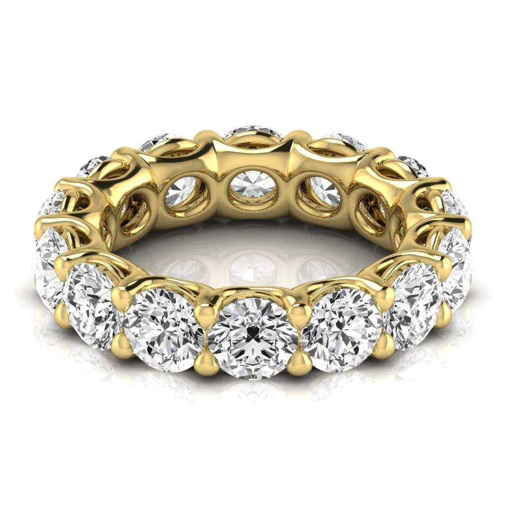 Eternity Band 14K Gelbgold mit Edler Diamant – Frontansicht
