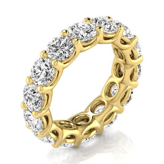 Rund-Brillant Edler Diamant Ring in 14K Gelbgold – Hauptansicht