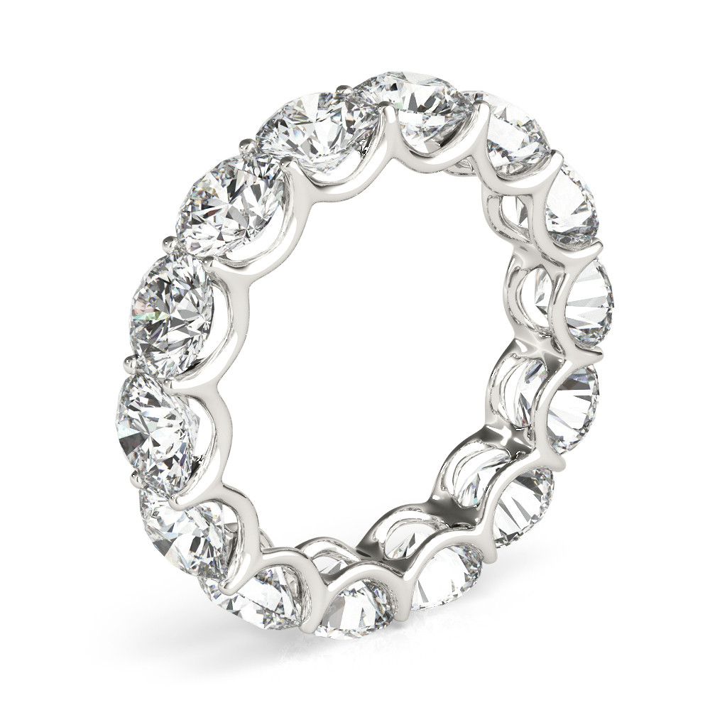 Eternity Band 14K Weißgold mit Diamant – Seitenansicht