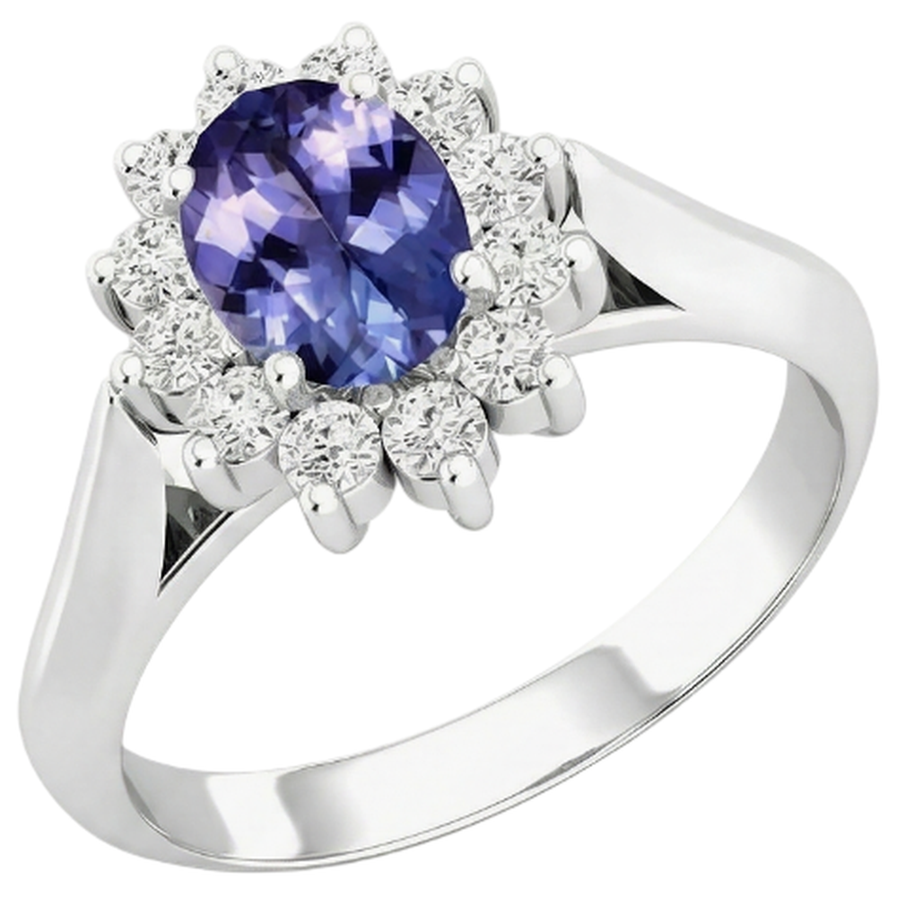 echter oval diamant 8.25Karat ring Draufsicht