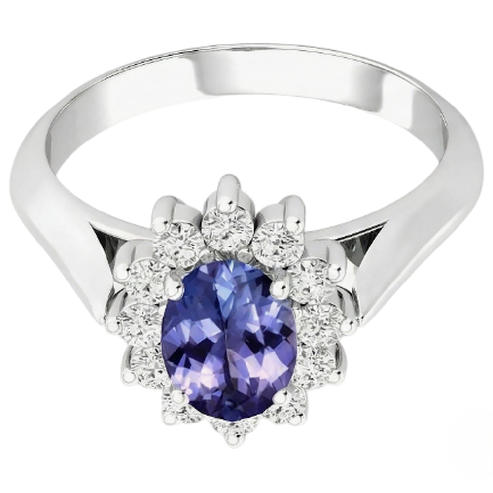 echter oval diamant 8.25Karat ring Seitenansicht