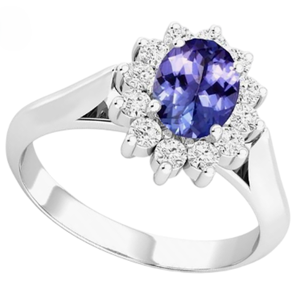 echter oval diamant 8.25Karat ring Profilansicht