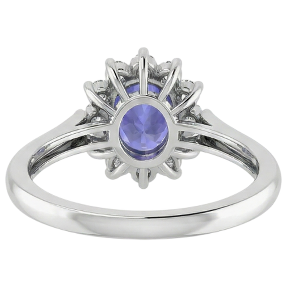 echter oval diamant 8.25Karat ring auf Weiß