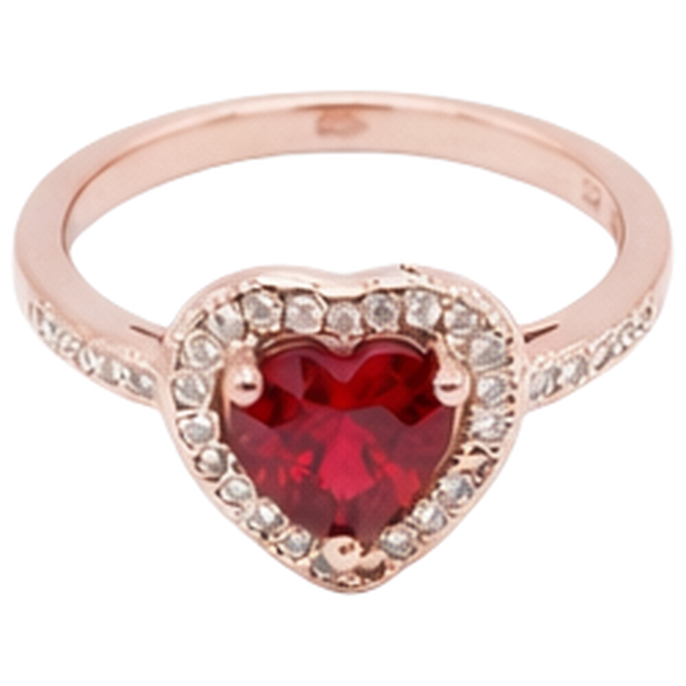 echter round rubin 8.5Karat ring Seitenansicht
