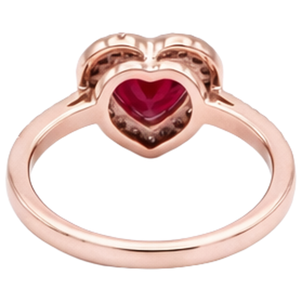 echter round rubin 8.5Karat ring auf Weiß