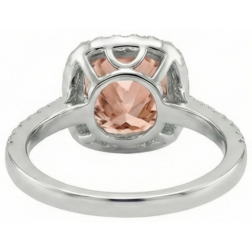 echter round morganit 8.75Karat ring auf Weiß