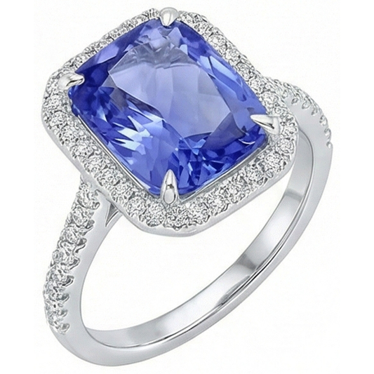 echter round diamant 8.80Karat ring Vorderansicht