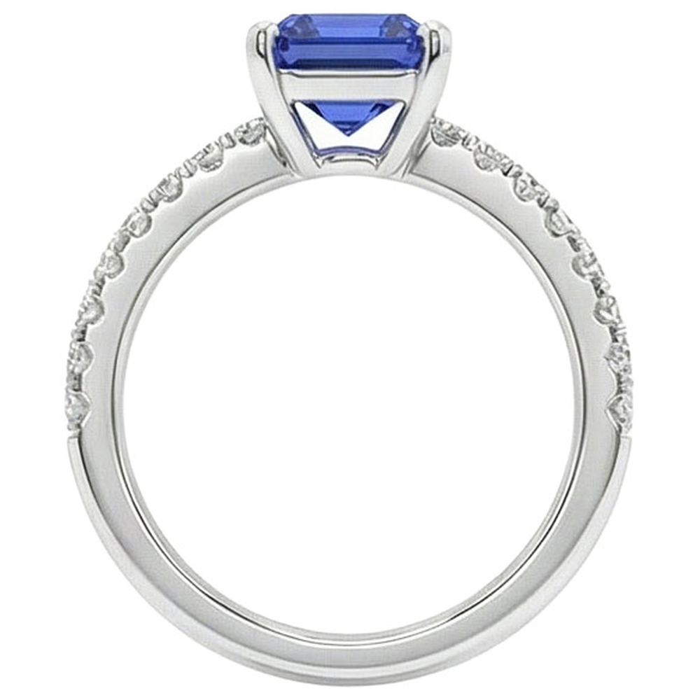 echter round diamant 8Karat ring Profilansicht