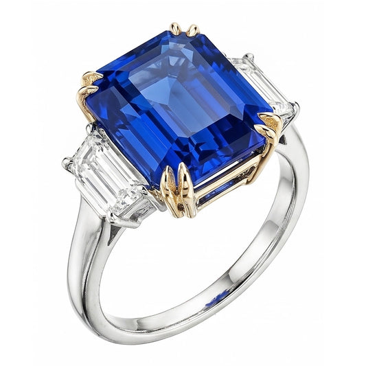 8 Karat Blauer Saphirring