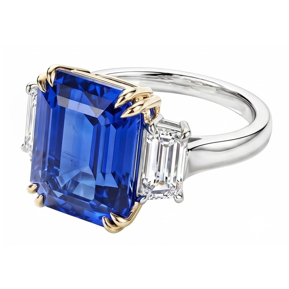 8 Karat Blauer Saphirring
