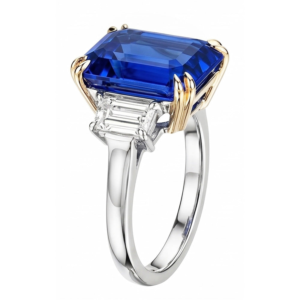 8 Karat Blauer Saphirring