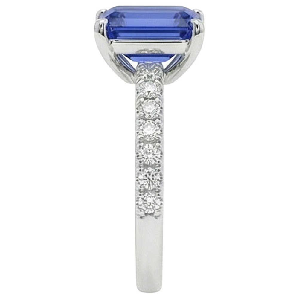 echter round diamant 8Karat ring Draufsicht