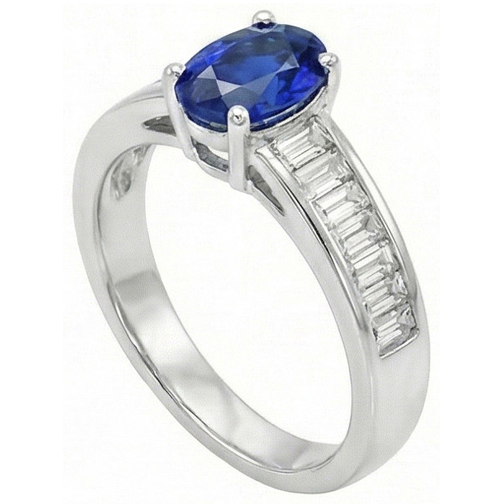 echter oval diamant 8Karat ring Detailansicht