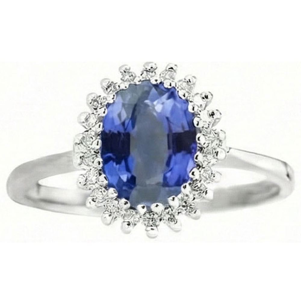 echter oval diamant 8Karat ring Seitenansicht