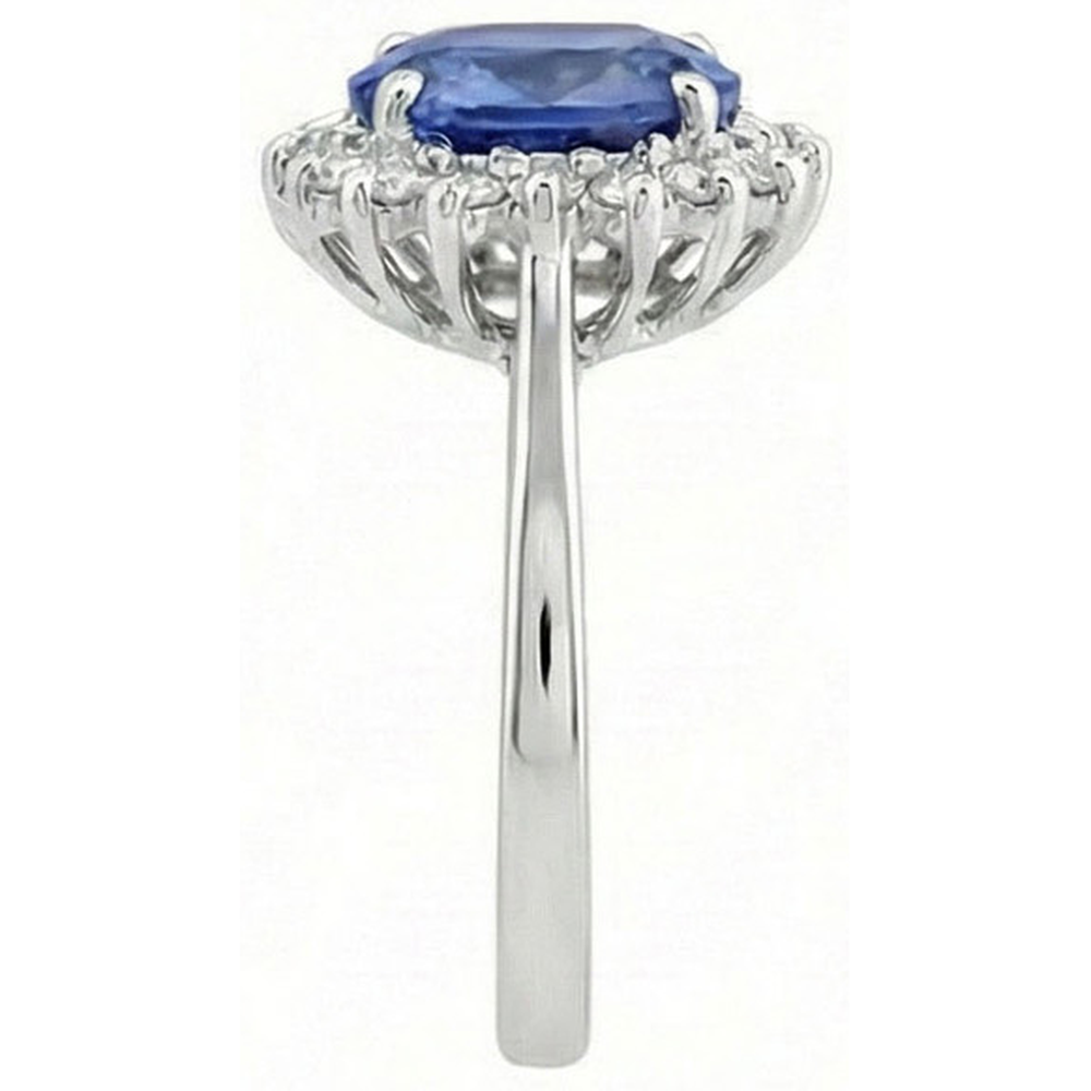 echter oval diamant 8Karat ring Draufsicht