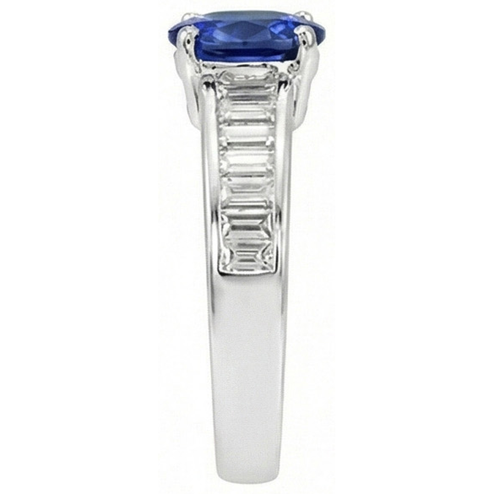 echter oval diamant 8Karat ring Draufsicht
