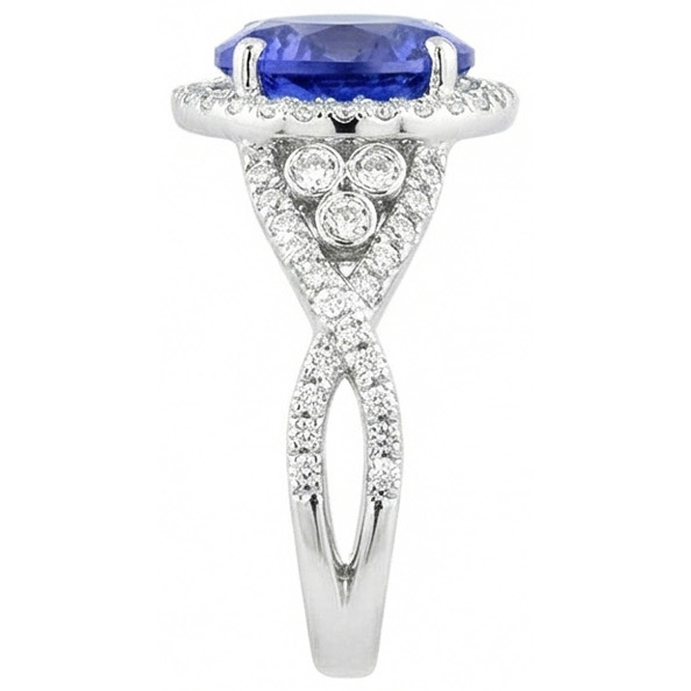 echter round diamant 8Karat ring Draufsicht