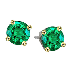 Handgefertigter Gemstone Earring mit GIA-Geprüft Edler Smaragd