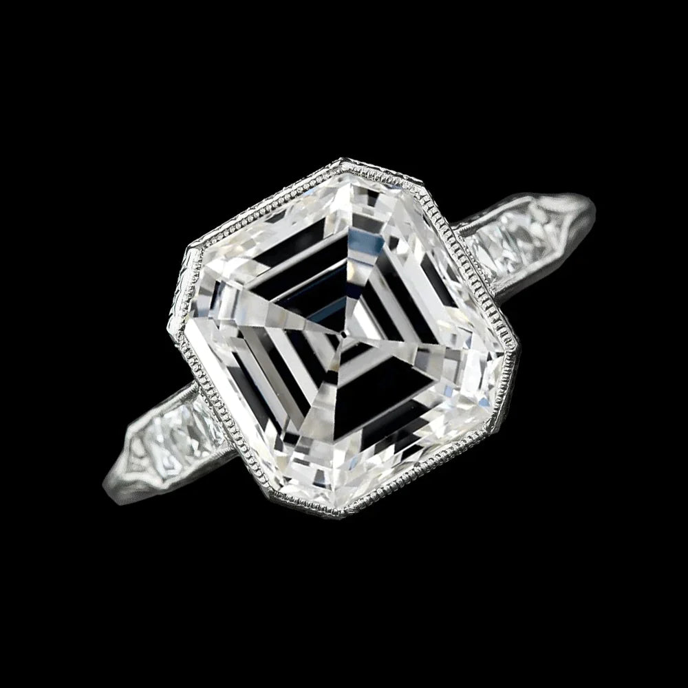 8 Karat Asscher-Echt Diamantring