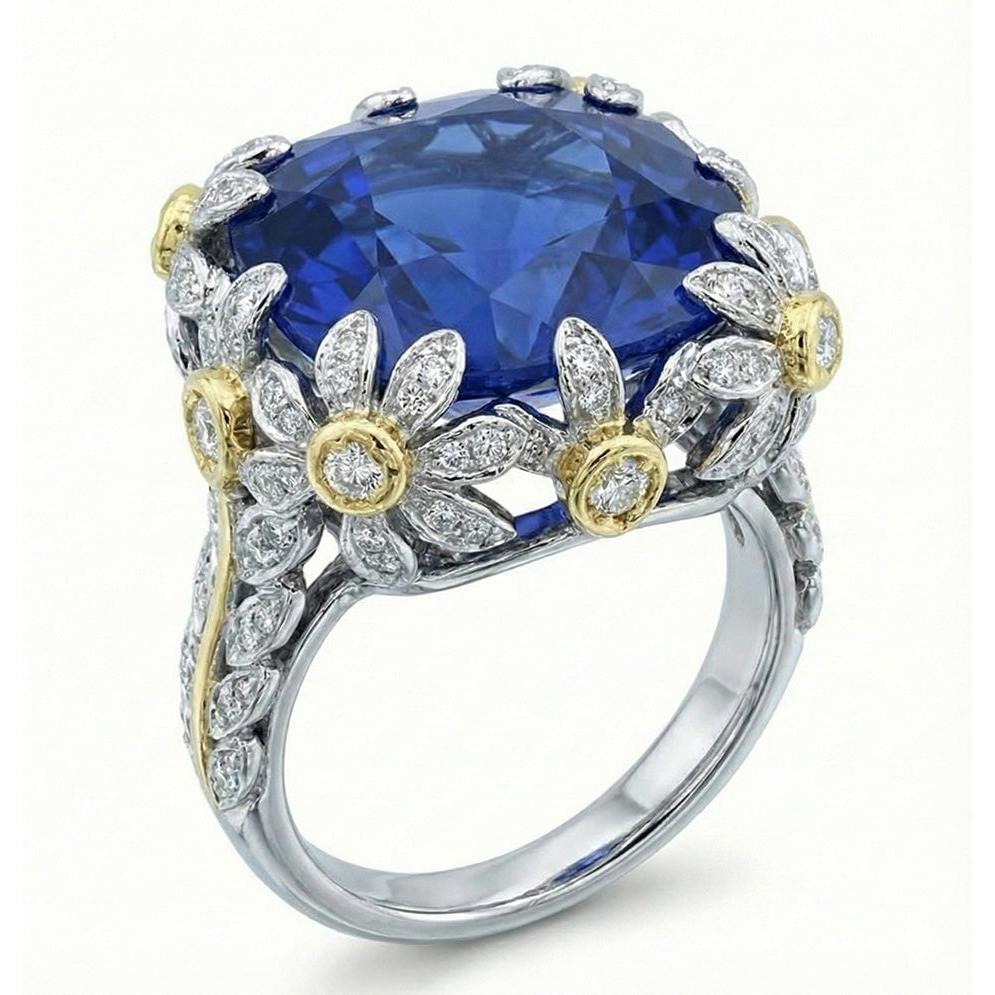 echter oval diamant 8Karat ring Seitenansicht
