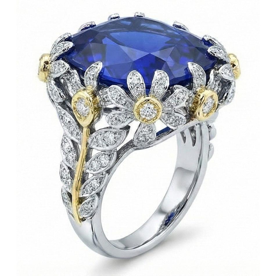 echter oval diamant 8Karat ring Draufsicht
