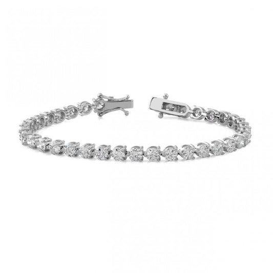 8,50 Ct Schmuck-Zinken-Set Rundes Natürliche Diamant-Tennis-Armband