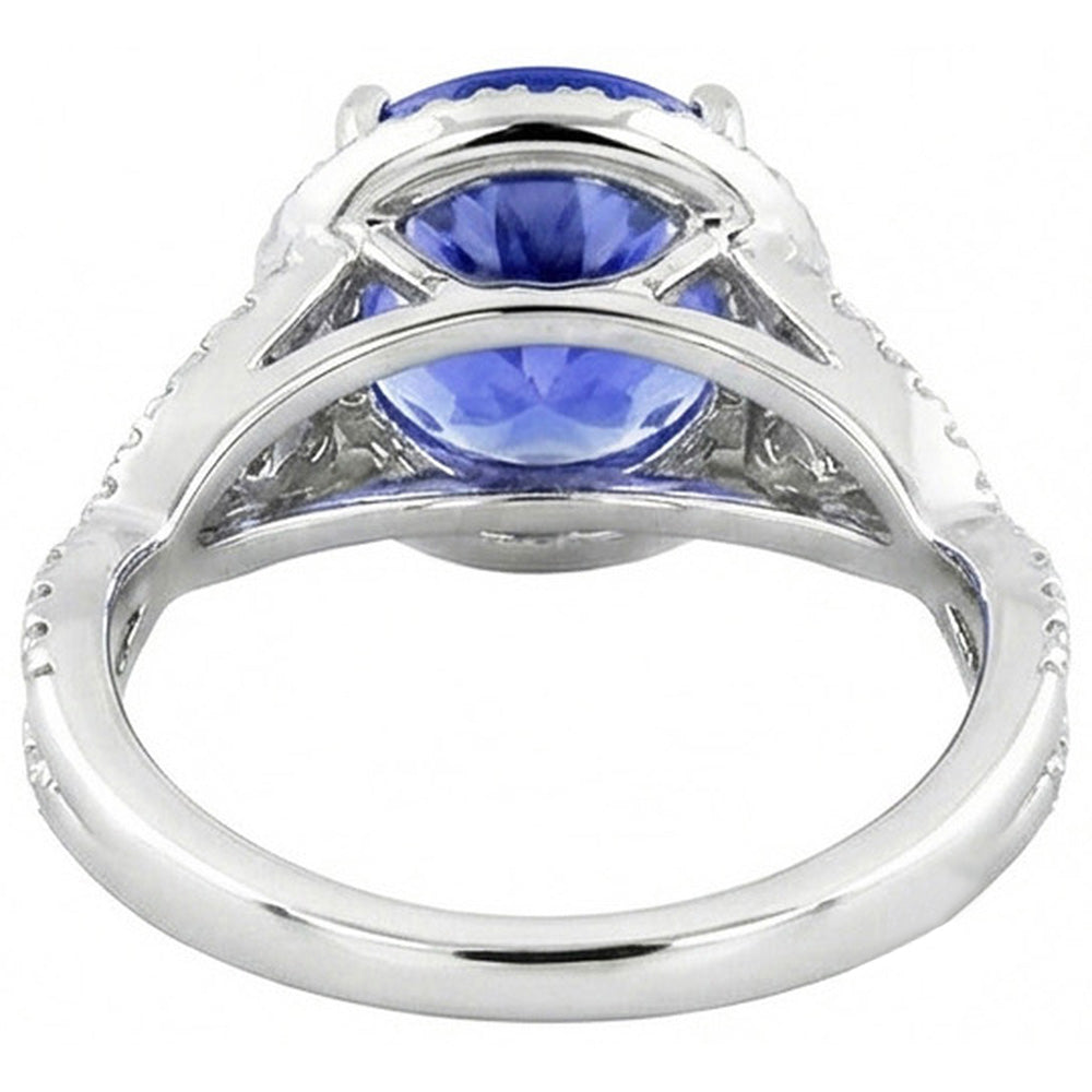 echter round diamant 8Karat ring Profilansicht