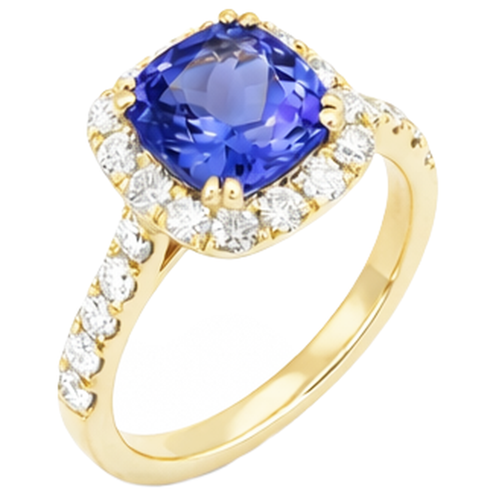 echter round diamant 6.00Karat ring Draufsicht
