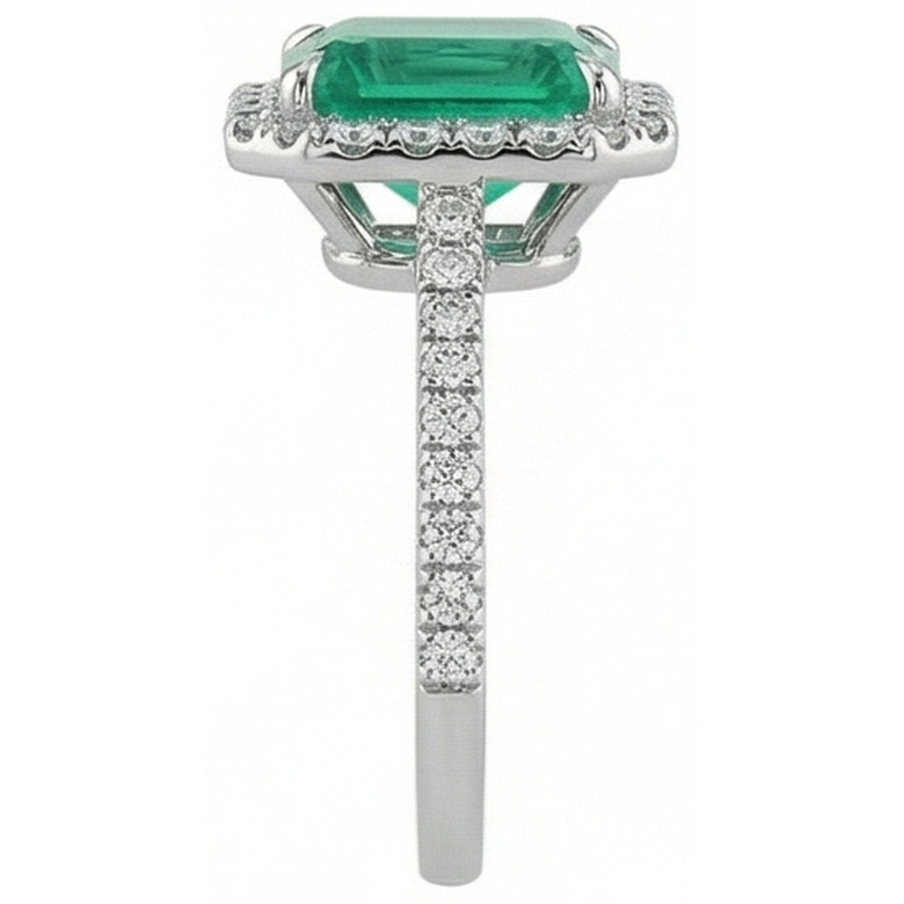 echter round diamant 9.65Karat ring Draufsicht