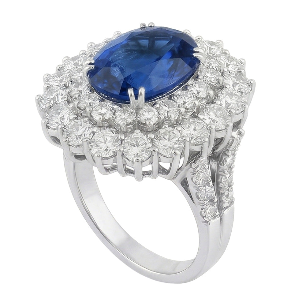 echter round diamant 9.75Karat ring Detailansicht