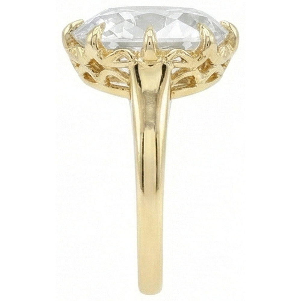 echter oval diamant 9Karat ring Draufsicht