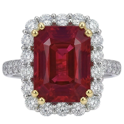 Echter Rubin Ring 9 Karat