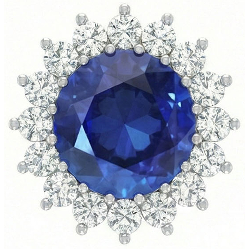 echter round diamant 9Karat ring Seitenansicht