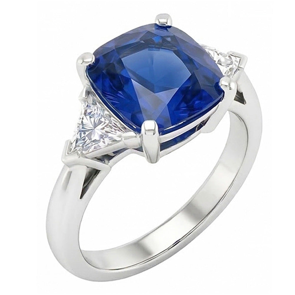 echter trillion diamant 9Karat ring Vorderansicht