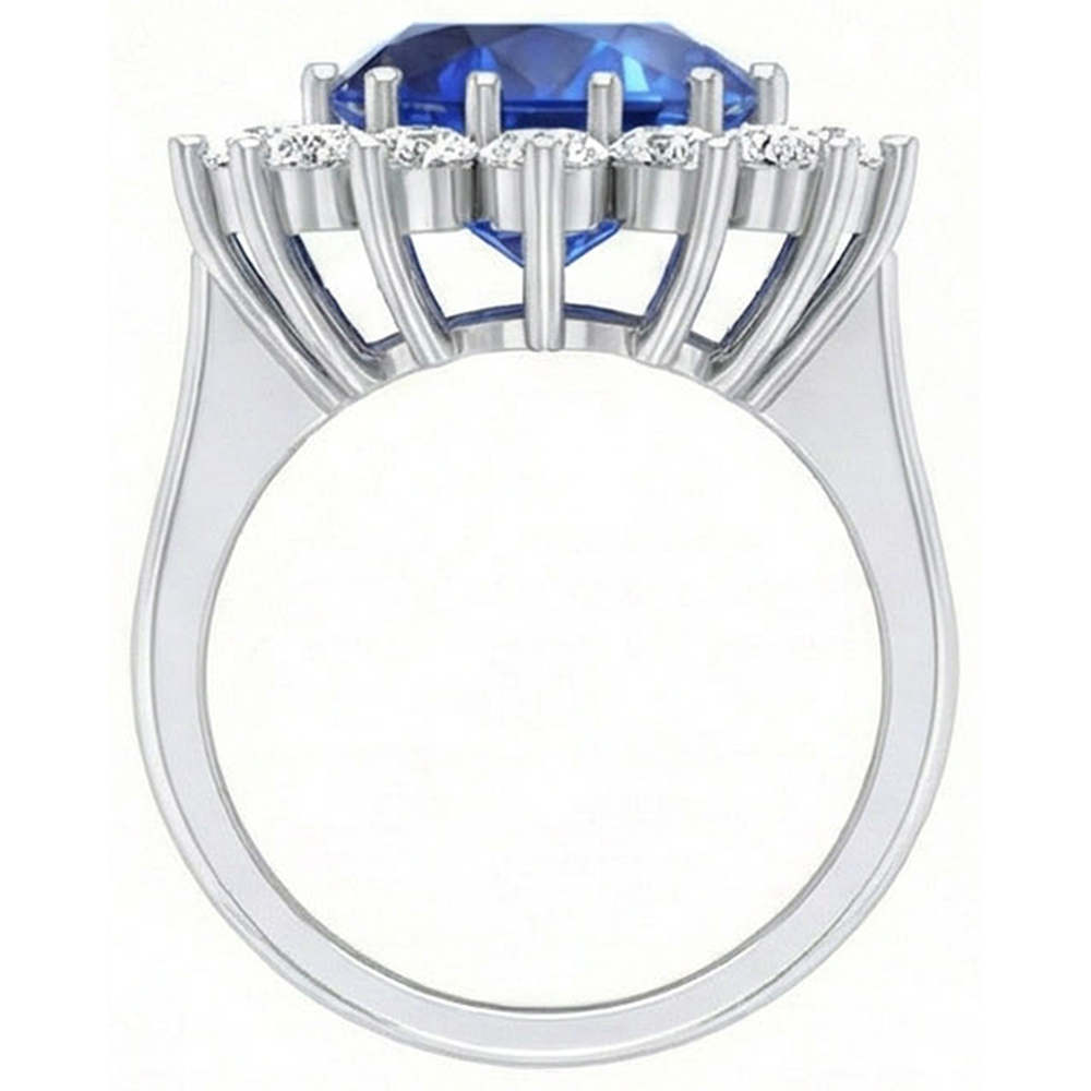 echter round diamant 9Karat ring auf Weiß