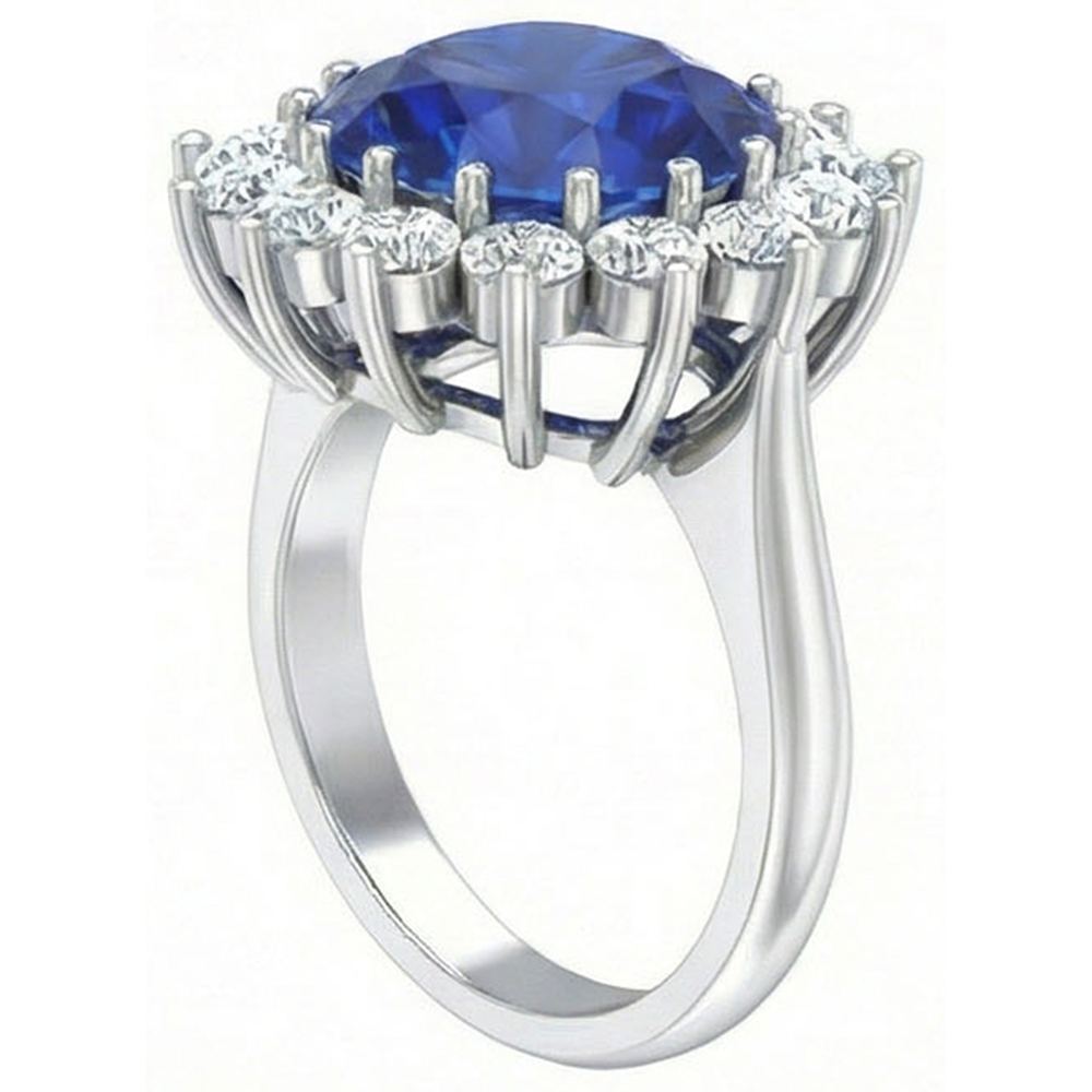 echter round diamant 9Karat ring Draufsicht