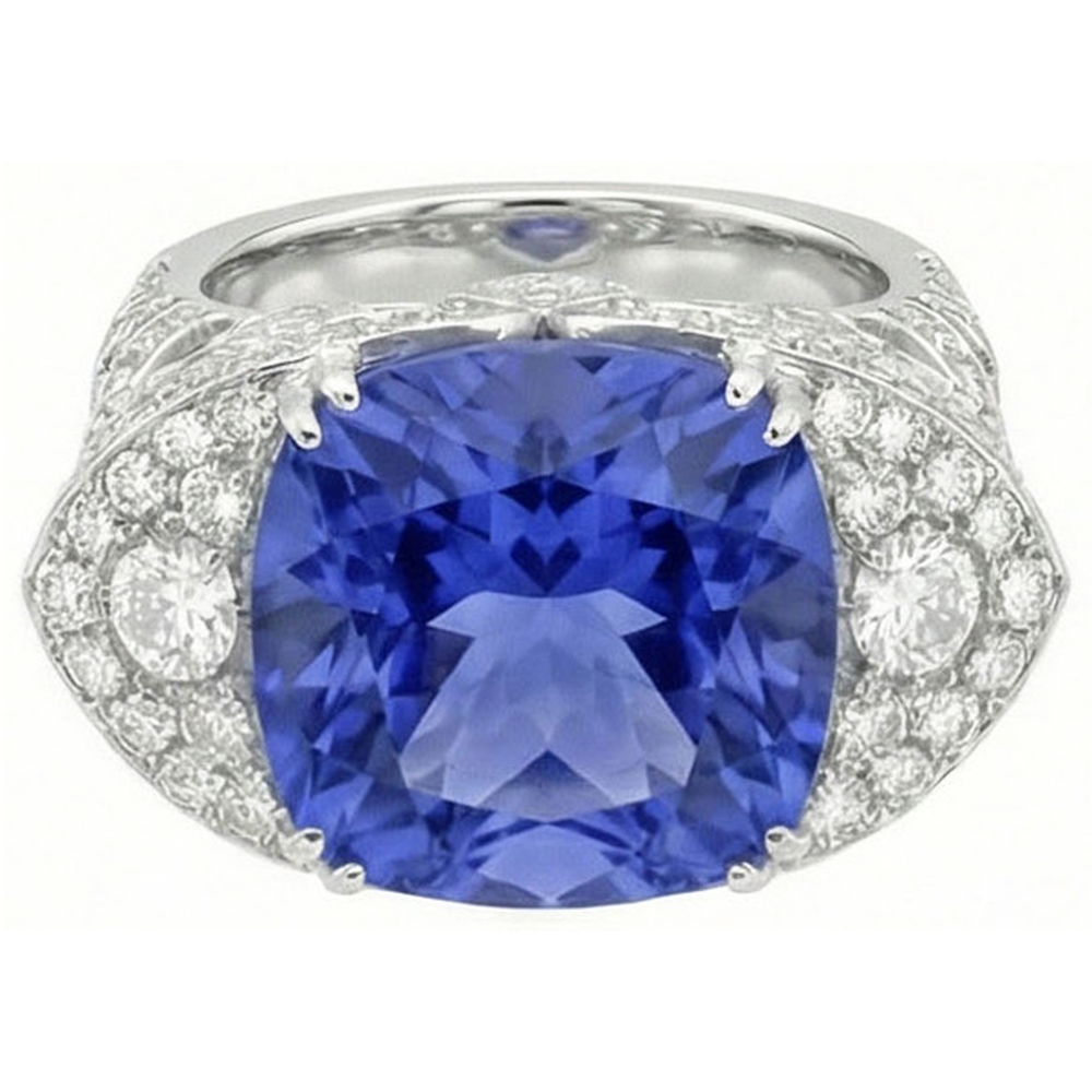 echter round diamant 9Karat ring Vorderansicht